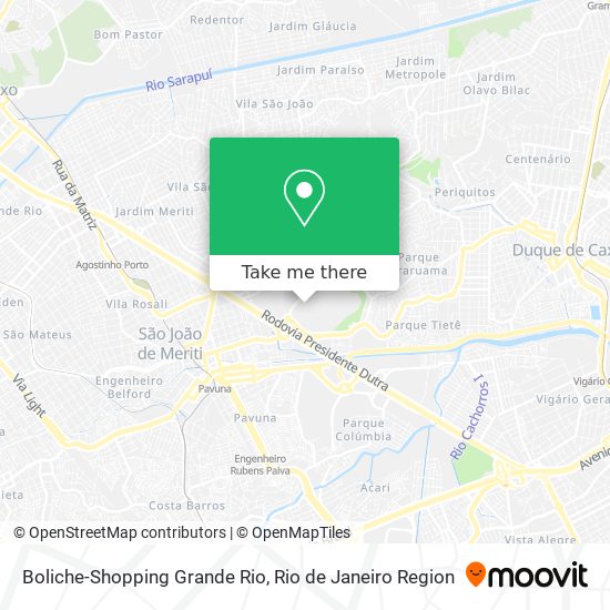 Mapa Boliche-Shopping Grande Rio