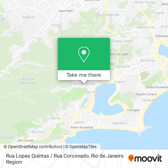 Mapa Rua Lopes Quintas / Rua Corcovado