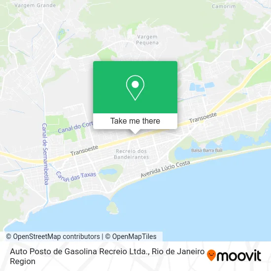 Auto Posto de Gasolina Recreio Ltda. map