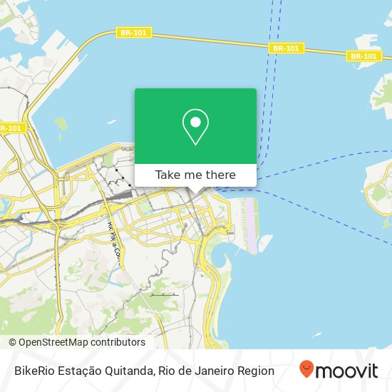 Mapa BikeRio Estação Quitanda