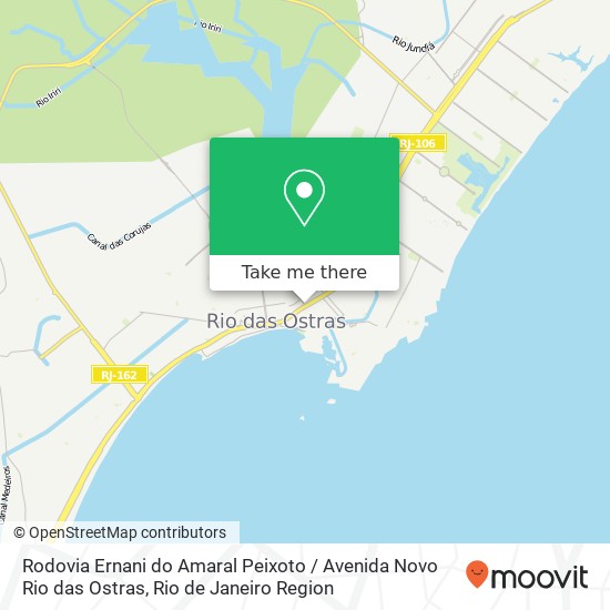 Mapa Rodovia Ernani do Amaral Peixoto / Avenida Novo Rio das Ostras