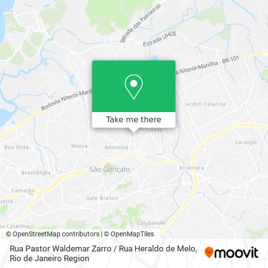 Mapa Rua Pastor Waldemar Zarro / Rua Heraldo de Melo