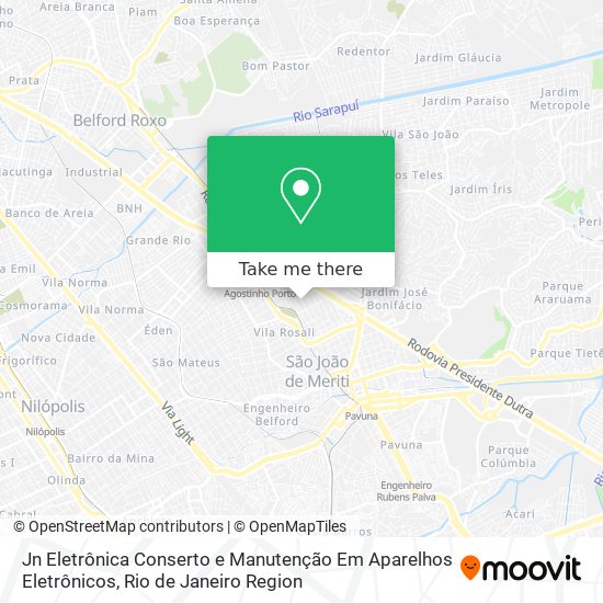 Jn Eletrônica Conserto e Manutenção Em Aparelhos Eletrônicos map