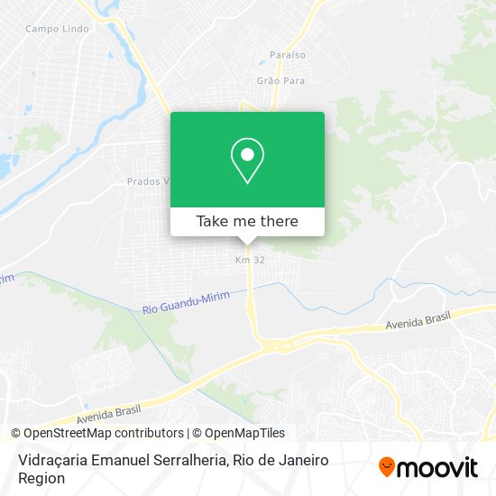 Mapa Vidraçaria Emanuel Serralheria