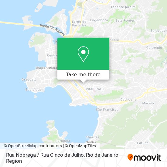 Mapa Rua Nóbrega / Rua Cinco de Julho