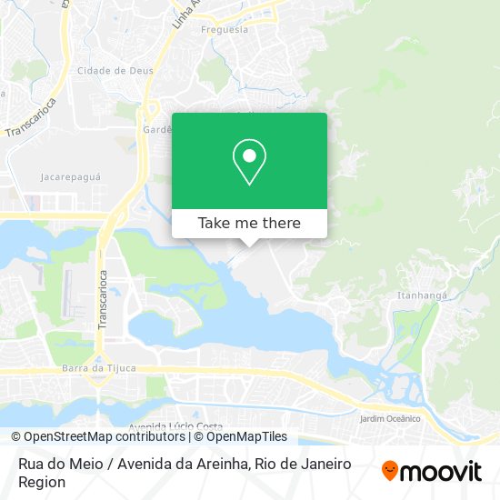 Mapa Rua do Meio / Avenida da Areinha