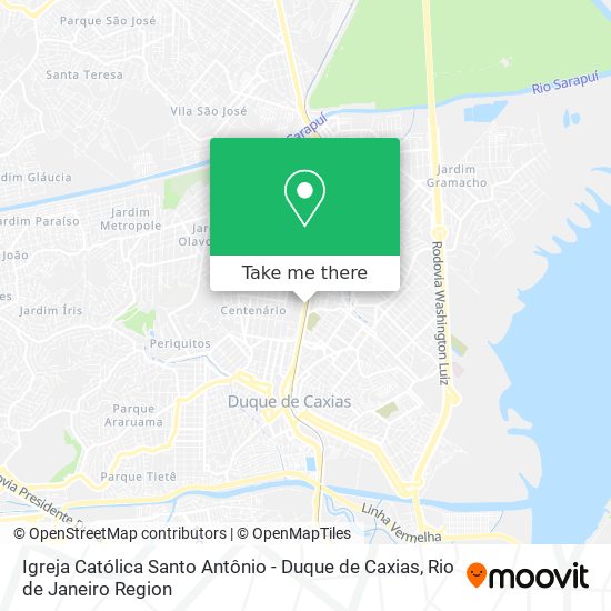 Mapa Igreja Católica Santo Antônio - Duque de Caxias