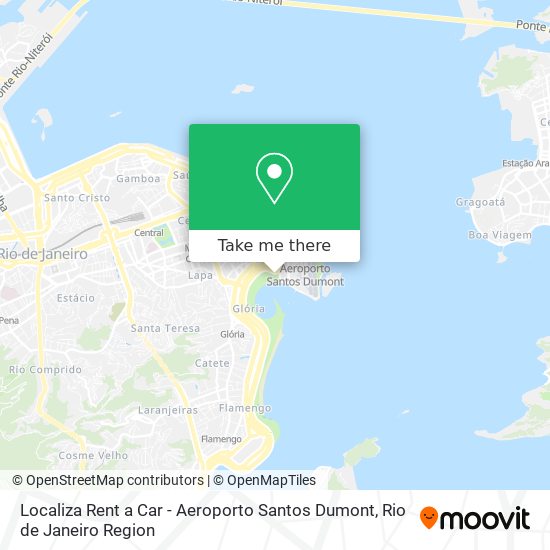 Localiza Rent a Car - Aeroporto Santos Dumont map