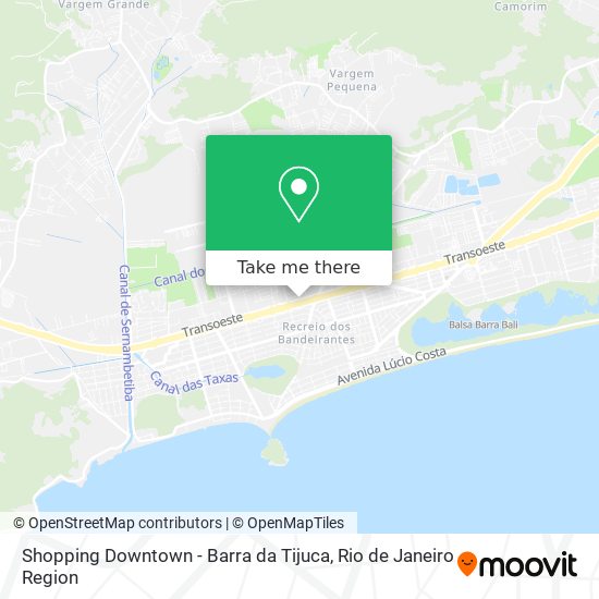 Shopping Downtown - Barra da Tijuca map