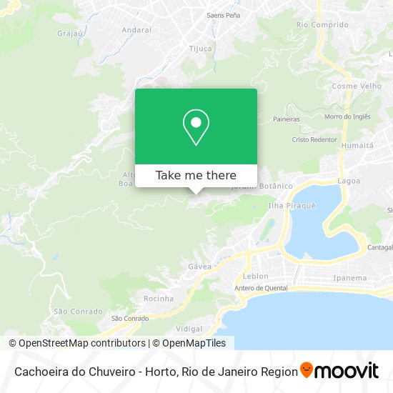 Mapa Cachoeira do Chuveiro - Horto