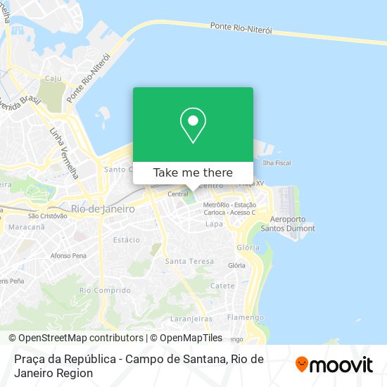 Mapa Praça da República - Campo de Santana
