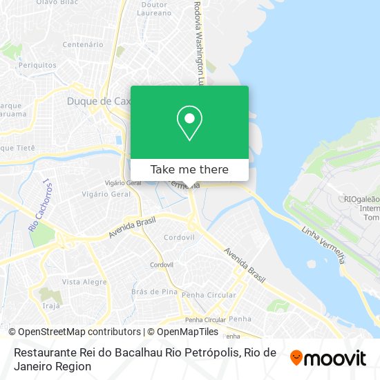 Restaurante Rei do Bacalhau Rio Petrópolis map