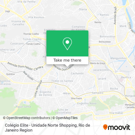 Mapa Colégio Elite - Unidade Norte Shopping