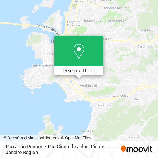 Mapa Rua João Pessoa / Rua Cinco de Julho