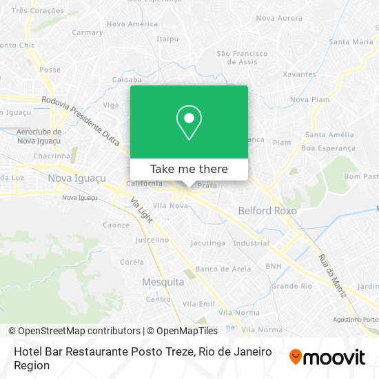 Hotel Bar Restaurante Posto Treze map