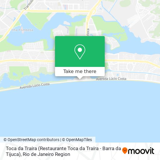 Mapa Toca da Traíra (Restaurante Toca da Traíra - Barra da Tijuca)