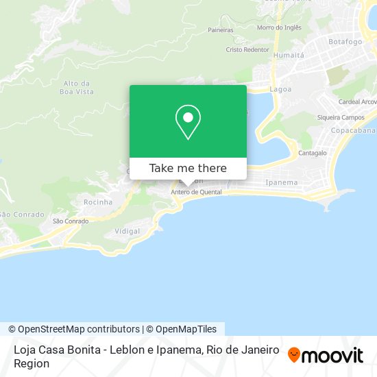 Mapa Loja Casa Bonita - Leblon e Ipanema