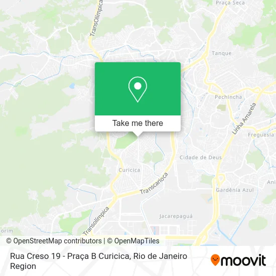 Rua Creso 19 - Praça B Curicica map