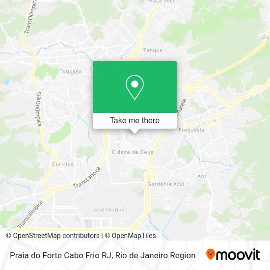 Praia do Forte Cabo Frio RJ map