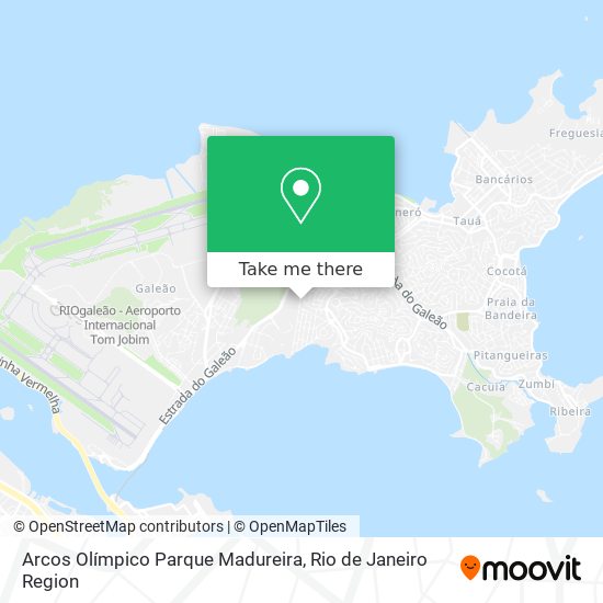 Mapa Arcos Olímpico Parque Madureira