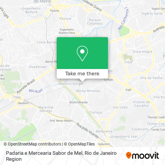 Mapa Padaria e Mercearia Sabor de Mel