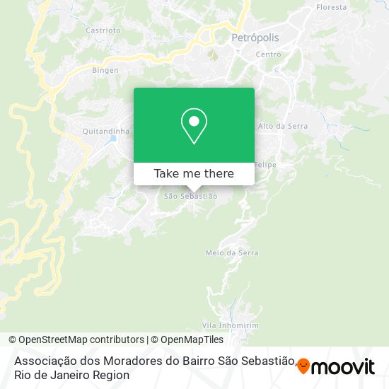 Mapa Associação dos Moradores do Bairro São Sebastião