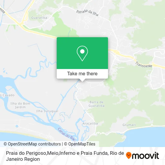 Praia do Perigoso,Meio,Inferno e Praia Funda map