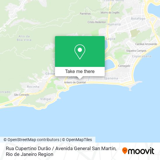 Mapa Rua Cupertino Durão / Avenida General San Martin