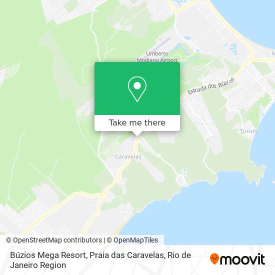 Mapa Búzios Mega Resort, Praia das Caravelas