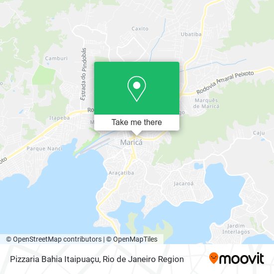 Mapa Pizzaria Bahia Itaipuaçu