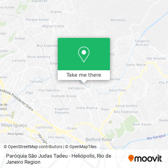 Mapa Paróquia São Judas Tadeu - Heliópolis