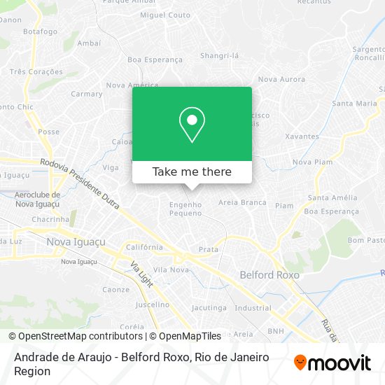 Andrade de Araujo - Belford Roxo map