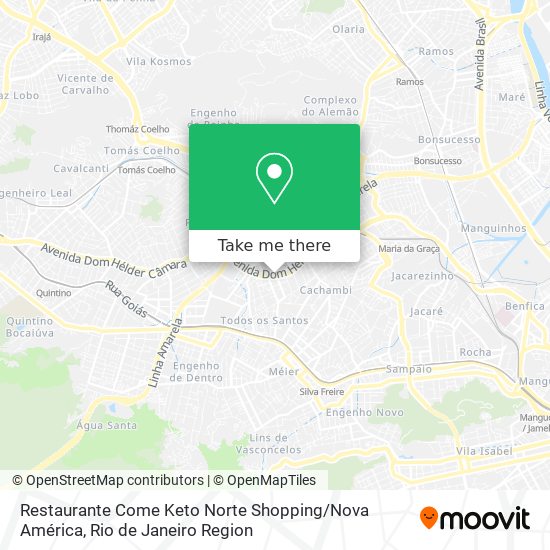 Mapa Restaurante Come Keto Norte Shopping / Nova América