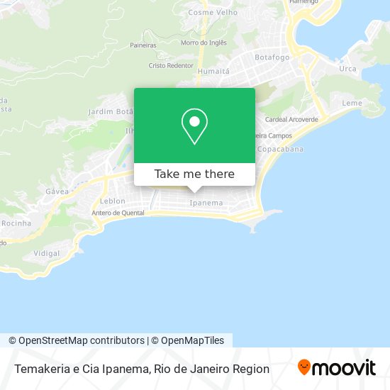 Mapa Temakeria e Cia Ipanema