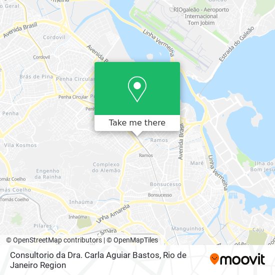 Mapa Consultorio da Dra. Carla Aguiar Bastos
