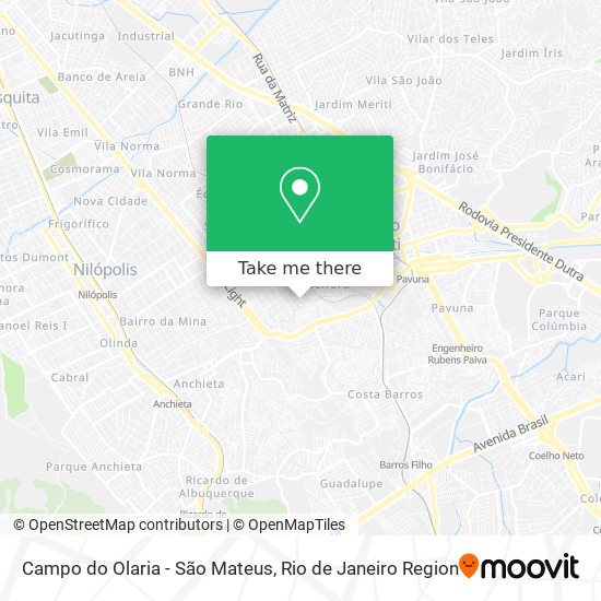 Campo do Olaria - São Mateus map