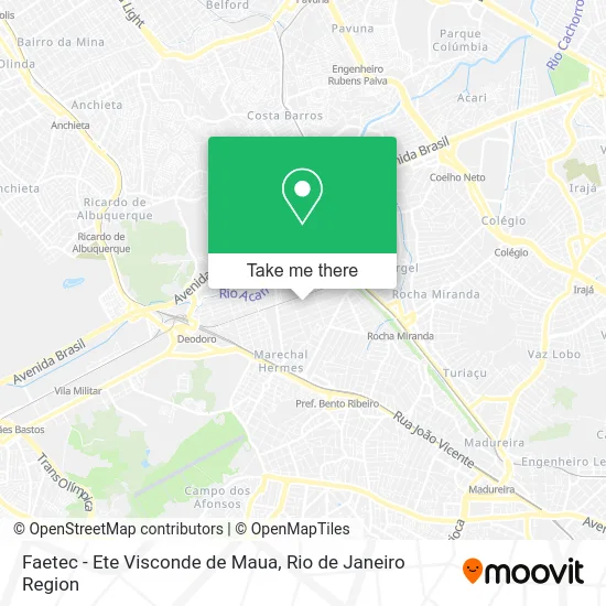Faetec - Ete Visconde de Maua map