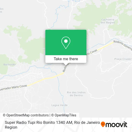 Super Radio Tupi Rio Bonito 1340 AM map