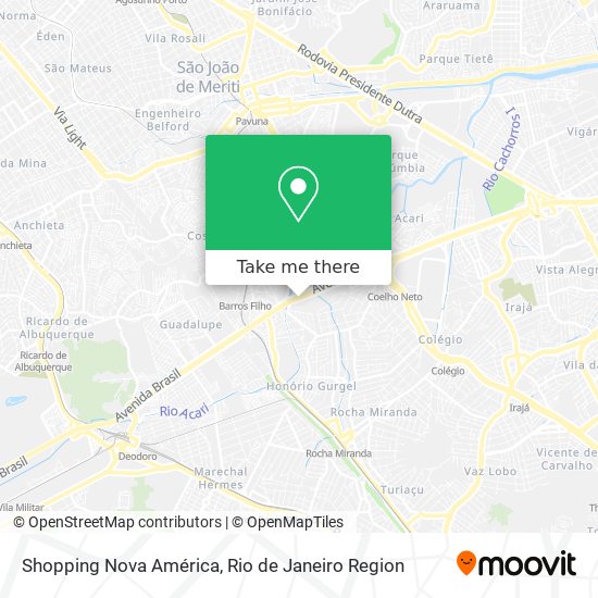 Shopping Nova América map