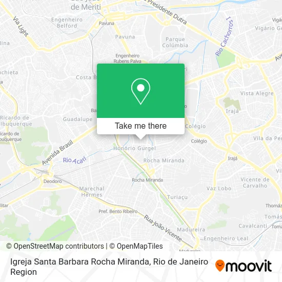 Igreja Santa Barbara Rocha Miranda map