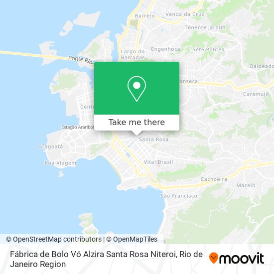 How to get to Fábrica de Bolo Vó Alzira Santa Rosa Niteroi in Niterói by  Bus or Ferry?