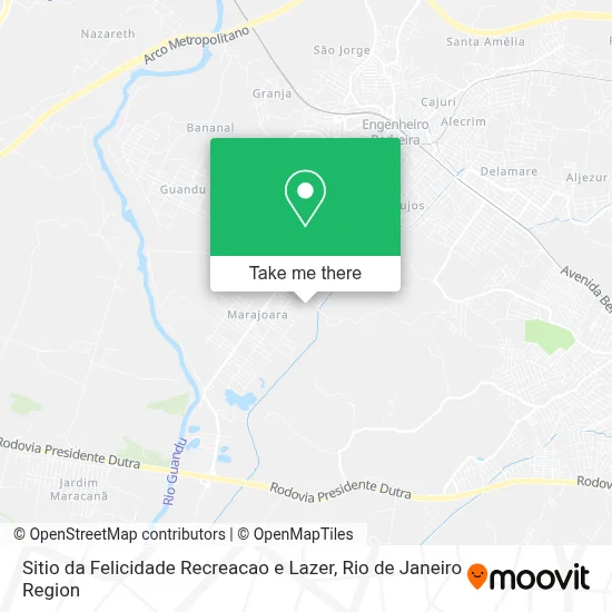 Sitio da Felicidade Recreacao e Lazer map