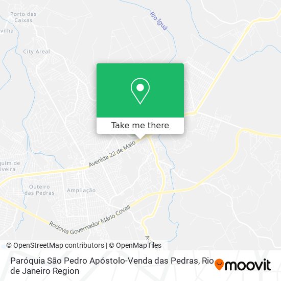 Mapa Paróquia São Pedro Apóstolo-Venda das Pedras