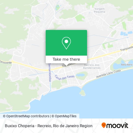 Buxixo Choperia - Recreio map