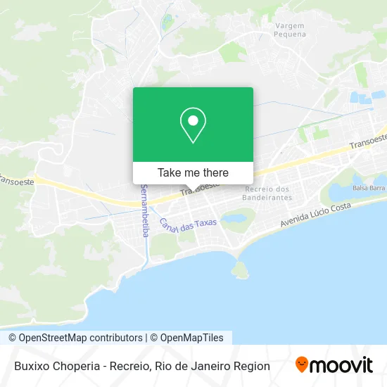 Buxixo Choperia - Recreio map