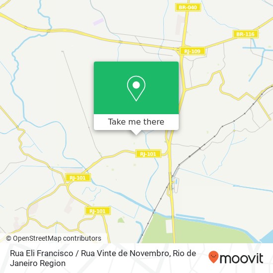 Mapa Rua Eli Francisco / Rua Vinte de Novembro