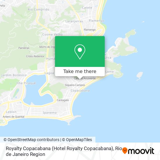 Mapa Royalty Copacabana (Hotel Royalty Copacabana)