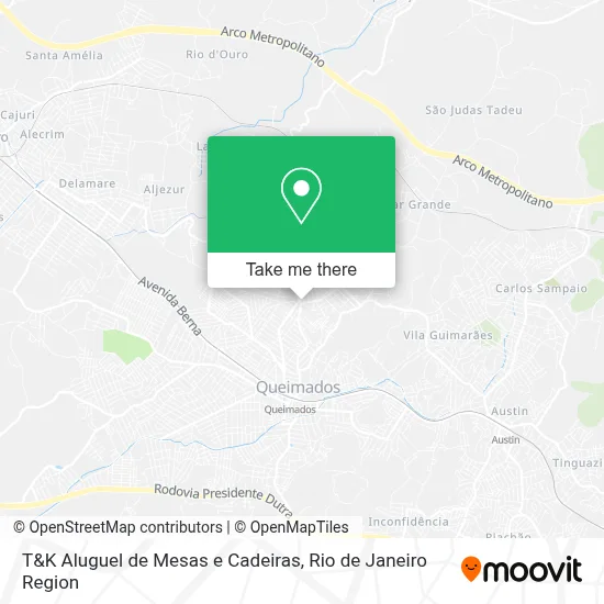 T&K Aluguel de Mesas e Cadeiras map