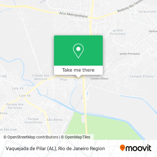 Mapa Vaquejada de Pilar (AL)