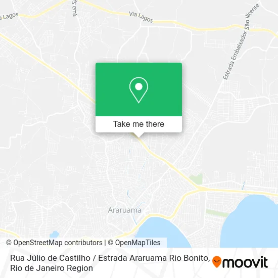 Rua Júlio de Castilho / Estrada Araruama Rio Bonito map